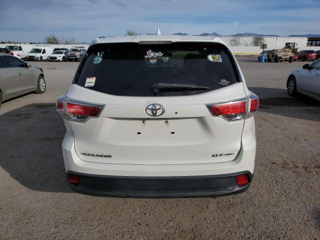 5TDJKRFH5GS338257 - 2016 TOYOTA HIGHLANDER XLE WHITE photo 6