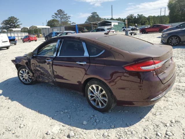 3FA6P0H70HR353007 - 2017 FORD FUSION SE BURGUNDY photo 2