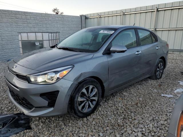 3KPA24AD2ME375764 - 2021 KIA RIO LX SILVER photo 1