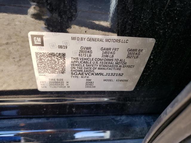 5GAEVCKW9LJ132152 - 2020 BUICK ENCLAVE AVENIR BLACK photo 13