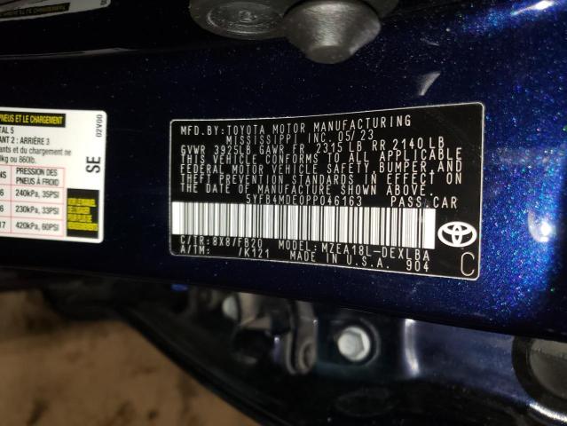 5YFB4MDE0PP046163 - 2023 TOYOTA COROLLA LE BLUE photo 12