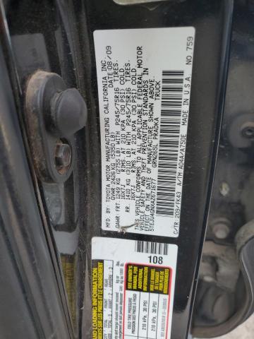 5TEJU4GNXAZ671677 - 2010 TOYOTA TACOMA DOUBLE CAB PRERUNNER BLACK photo 12