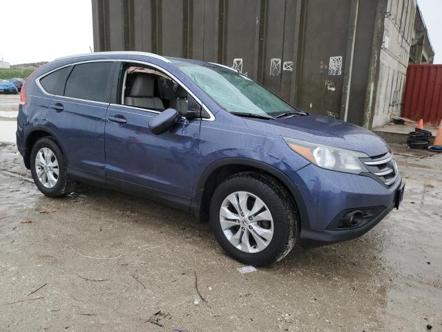 2HKRM4H78EH667770 - 2014 HONDA CR-V EXL BLUE photo 4