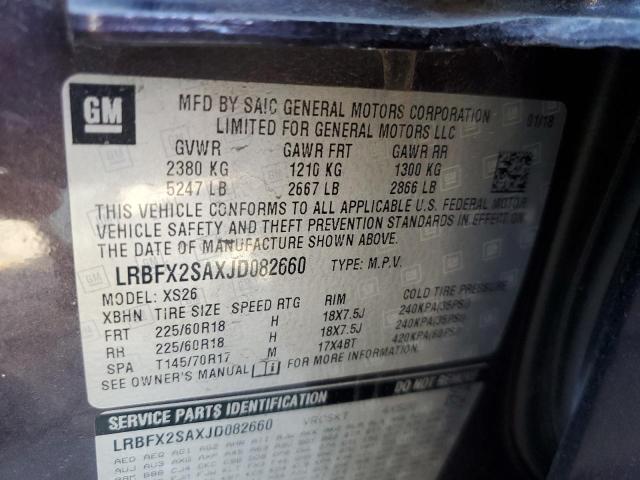 LRBFX2SAXJD082660 - 2018 BUICK ENVISION ESSENCE PURPLE photo 13