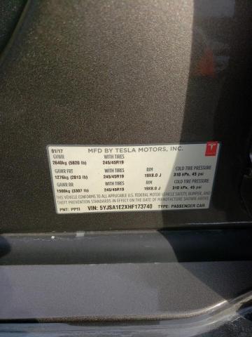 5YJSA1E2XHF173740 - 2017 TESLA MODEL S Qəhvəyi foto 13