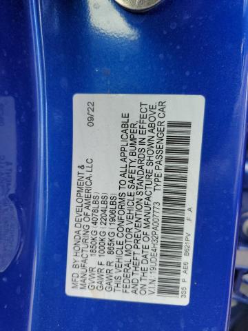 19UDE4H32PA007773 - 2023 ACURA INTEGRA A-SPEC BLUE photo 13