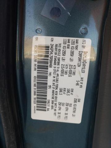 2A4GP54L76R900480 - 2006 CHRYSLER TOWN & COU TOURING 蓝色 照片 12