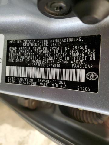 4T1BF1FKXHU773810 - 2017 TOYOTA CAMRY LE SILVER photo 12