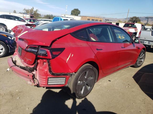 5YJ3E1EB1NF344962 - 2022 TESLA MODEL 3 Qırmızı foto 3