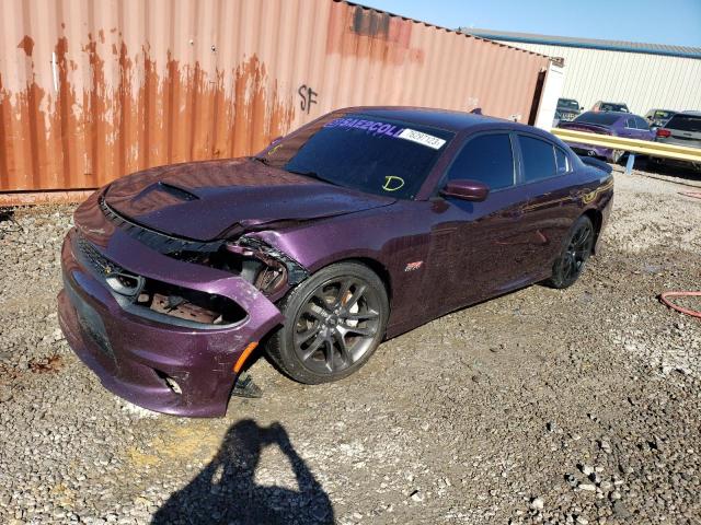 2C3CDXGJ9LH183976 - 2020 DODGE CHARGER SCAT PACK PURPLE photo 1