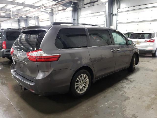 5TDYK3DC1FS580934 - 2015 TOYOTA SIENNA XLE GRAY photo 3