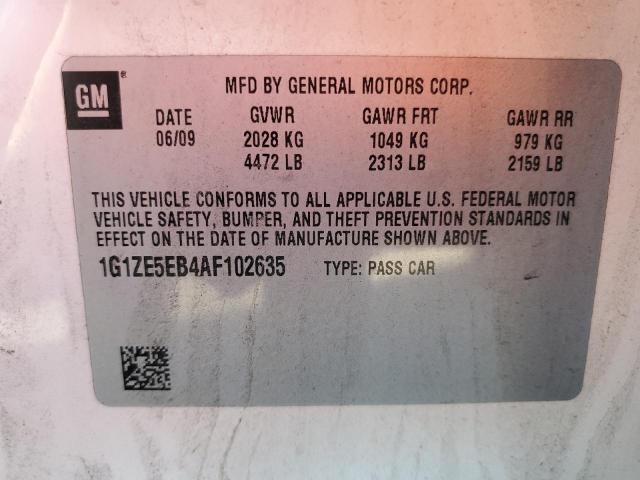 1G1ZE5EB4AF102635 - 2010 CHEVROLET MALIBU LTZ თეთრი ფოტო 12