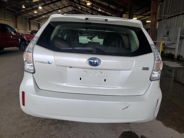 JTDZN3EU1EJ005750 - 2014 TOYOTA PRIUS V WHITE photo 6