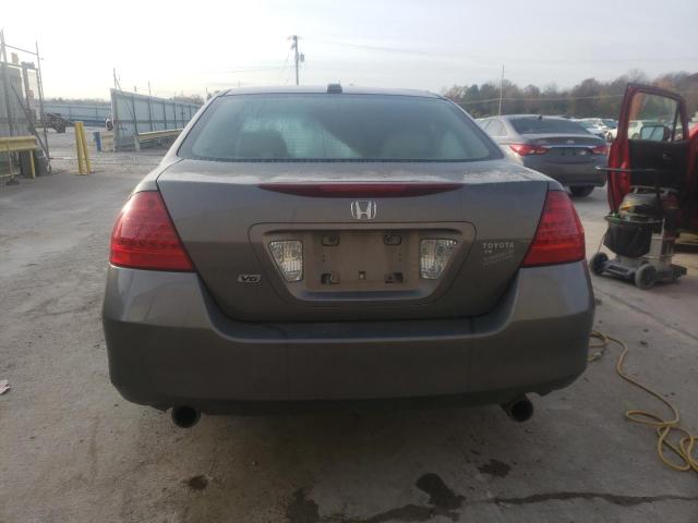 1HGCM66587A080662 - 2007 HONDA ACCORD EX GRAY photo 6