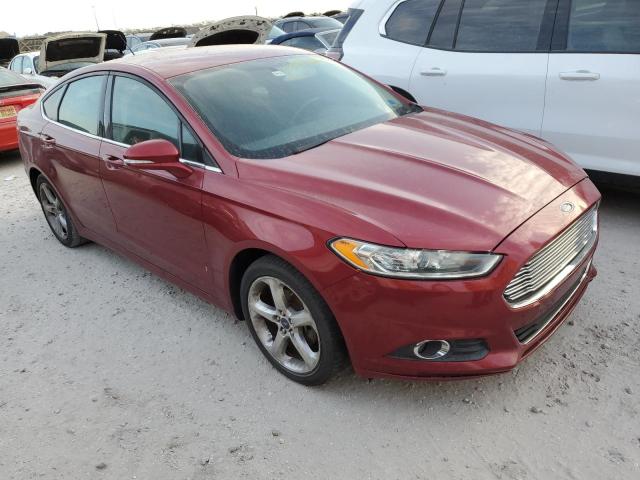 3FA6P0HDXER198855 - 2014 FORD FUSION SE RED photo 4