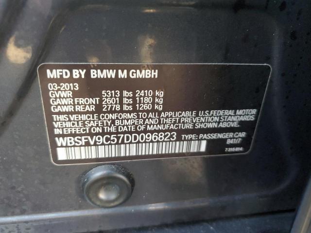 WBSFV9C57DD096823 - 2013 BMW M5 GRAY photo 12