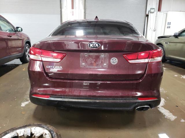 5XXGT4L38HG154355 - 2017 KIA OPTIMA LX BURGUNDY photo 6