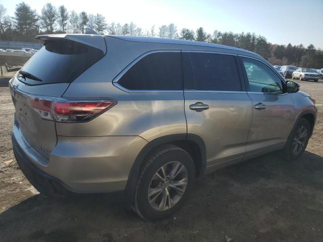 5TDJKRFH0ES064172 - 2014 TOYOTA HIGHLANDER XLE GOLD photo 3