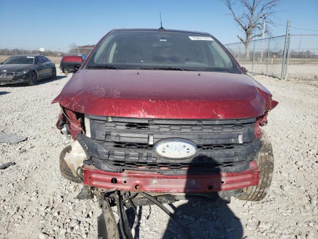 2FMDK3J92DBA00267 - 2013 FORD EDGE SEL BURGUNDY photo 5