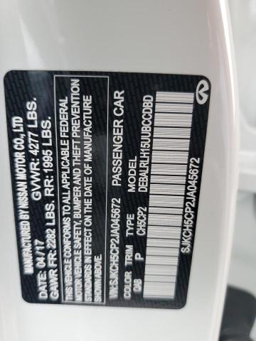 SJKCH5CP2JA045672 - 2018 INFINITI QX30 BASE WHITE photo 12