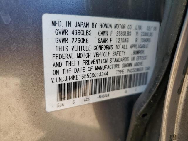 JH4KB16555C013844 - 2005 ACURA RL GRAY photo 12