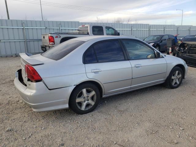 2HGES16875H008250 - 2005 HONDA CIVIC EX SILVER photo 3