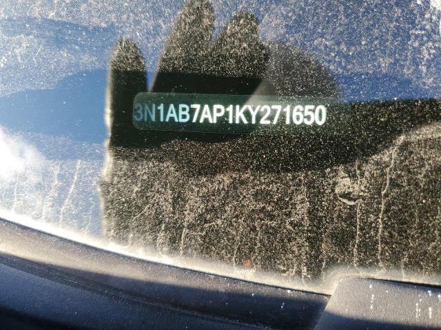 3N1AB7AP1KY271650 - 2019 NISSAN SENTRA S SILVER photo 12