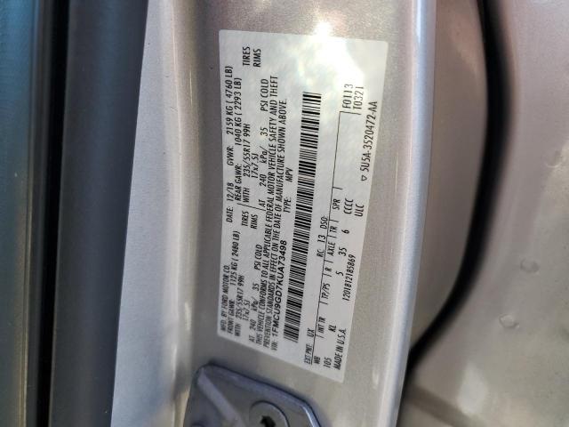 1FMCU9GD7KUA73498 - 2019 FORD ESCAPE SE SILVER photo 14