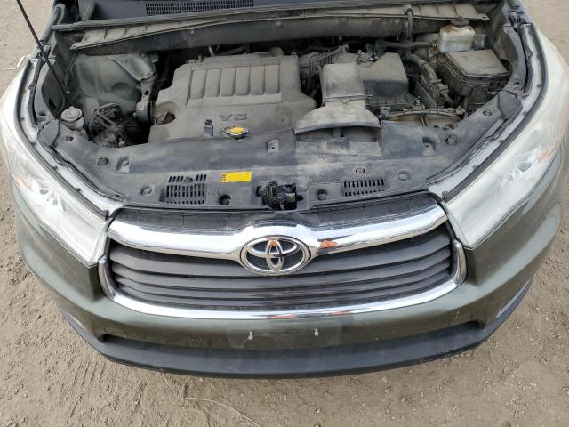 5TDJKRFH9ES023507 - 2014 TOYOTA HIGHLANDER XLE მწვანე ფოტო 12