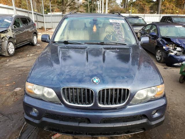 5UXFA13534LU22836 - 2004 BMW X5 3.0I BLUE photo 5