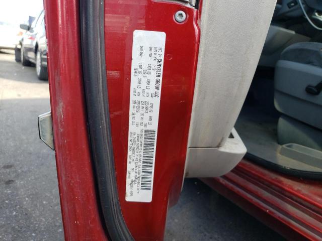 2A4RR5D17AR232612 - 2010 CHRYSLER TOWN & COU TOURING RED photo 13