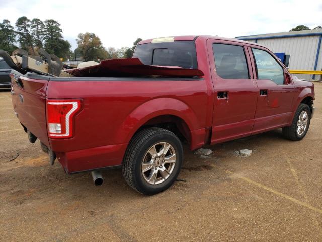 1FTEW1CP8GKF46949 - 2016 FORD F150 SUPERCREW RED photo 3