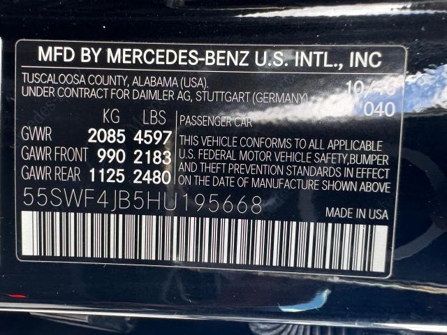 55SWF4JB5HU195668 - 2017 MERCEDES-BENZ C 300 BLACK photo 15