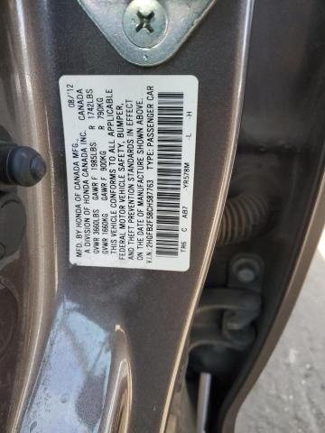 2HGFB2F58CH587763 - 2012 HONDA CIVIC LX GRAY photo 13