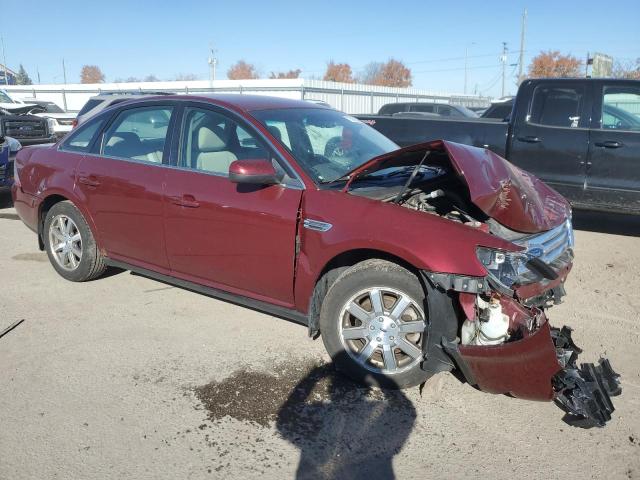 1FAHP24W08G181912 - 2008 FORD TAURUS SEL BURGUNDY photo 4