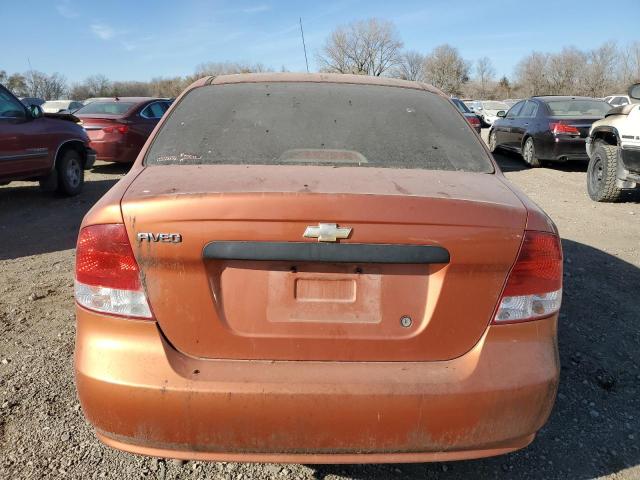 KL1TD526X5B503652 - 2005 CHEVROLET AVEO BASE ORANGE photo 6