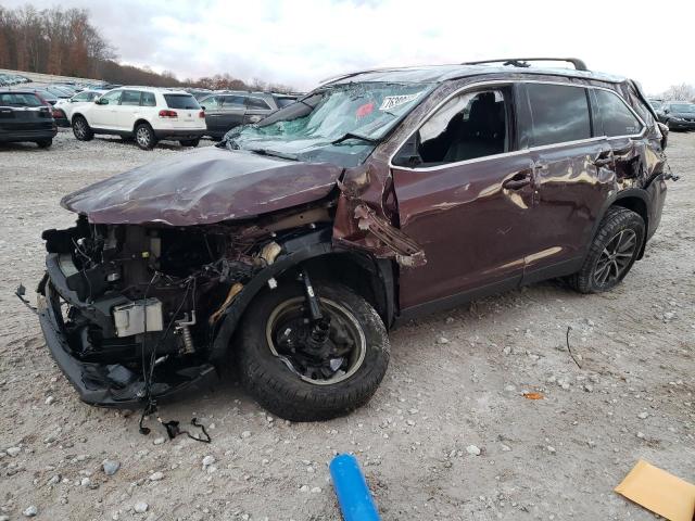 5TDJZRFH1KS739809 - 2019 TOYOTA HIGHLANDER SE BURGUNDY photo 1