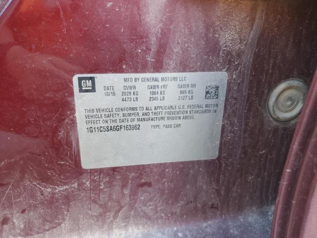 1G11C5SA6GF163962 - 2016 CHEVROLET MALIBU LIM LT Марун фото 12