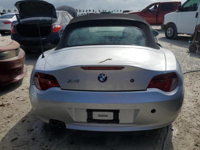 4USBU53506LW92246 - 2006 BMW Z4 3.0SI SILVER photo 6