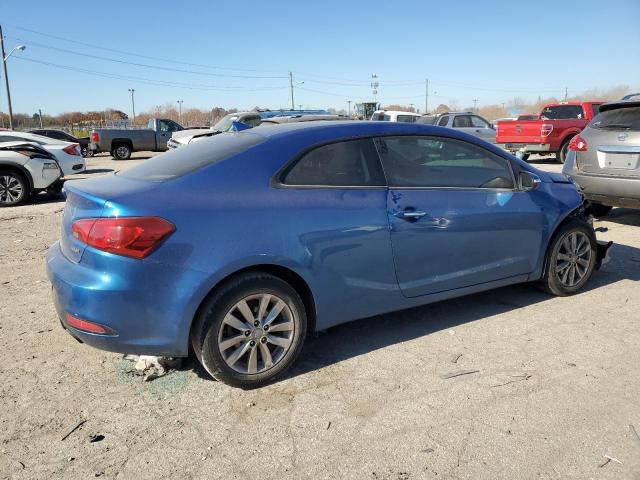 KNAFX6A89E5231077 - 2014 KIA FORTE EX BLUE photo 3