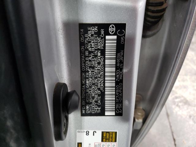 JTDKN3DU3E0378961 - 2014 TOYOTA PRIUS SILVER photo 13