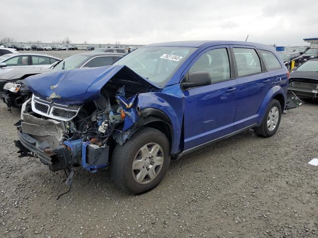 3C4PDCABXCT388267 - 2012 DODGE JOURNEY SE BLUE photo 1