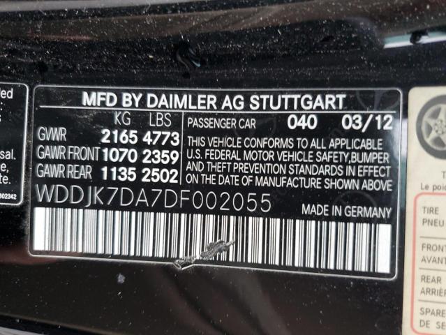 WDDJK7DA7DF002055 - 2013 MERCEDES-BENZ SL 550 BLACK photo 12