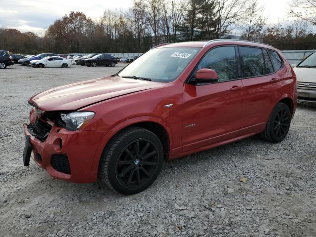 5UXWX9C5XF0D57620 - 2015 BMW X3 XDRIVE28I RED photo 1