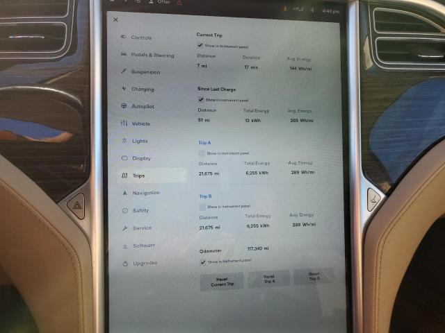 5YJSA1E24GF145740 - 2016 TESLA MODEL S GRAY photo 9