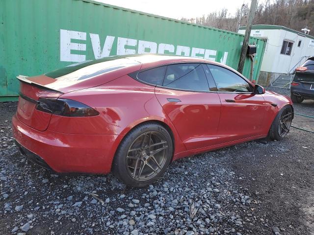 5YJSA1E51MF452403 - 2021 TESLA MODEL S წითელი ფოტო 3