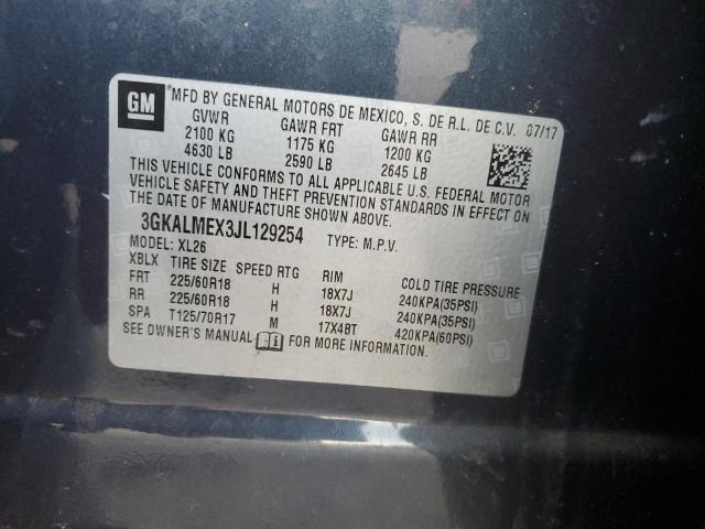 3GKALMEX3JL129254 - 2018 GMC TERRAIN SLE 蓝色 照片 13