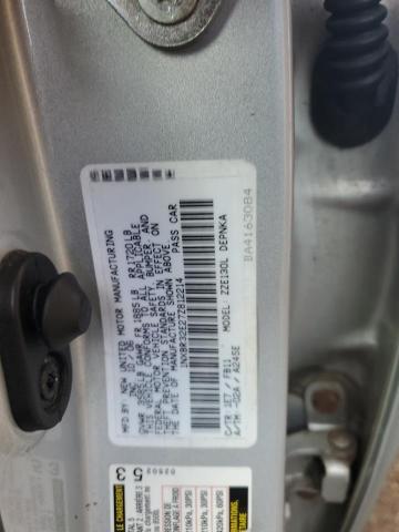 1NXBR32E27Z812214 - 2007 TOYOTA COROLLA CE SILVER photo 13