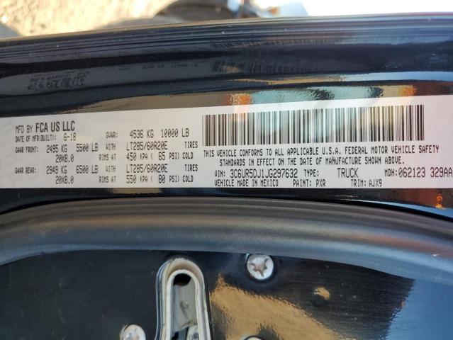 3C6UR5DJ1JG297632 - 2018 RAM 2500 SLT შავი ფოტო 12