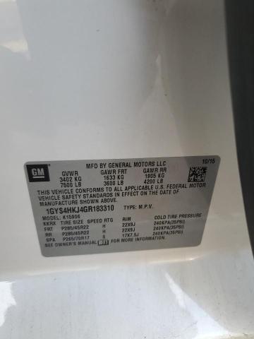 1GYS4HKJ4GR183310 - 2016 CADILLAC ESCALADE ESV LUXURY WHITE photo 13